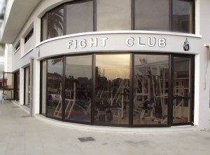 front of the club/ gym